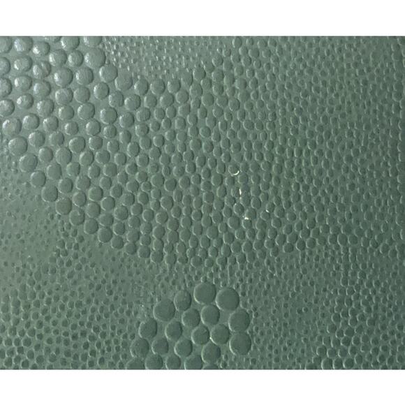 Tiffany & Co. Green Wave Embossed Continental Leather Zip Wallet Clutch Wallet - Picture 10 of 16